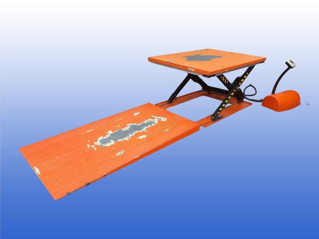 2x Schaarheftafel 2000kg hoogte van 8 cm tot 85 cm, Ophalen of Verzenden, Gebruikt, 120 tot 170 cm