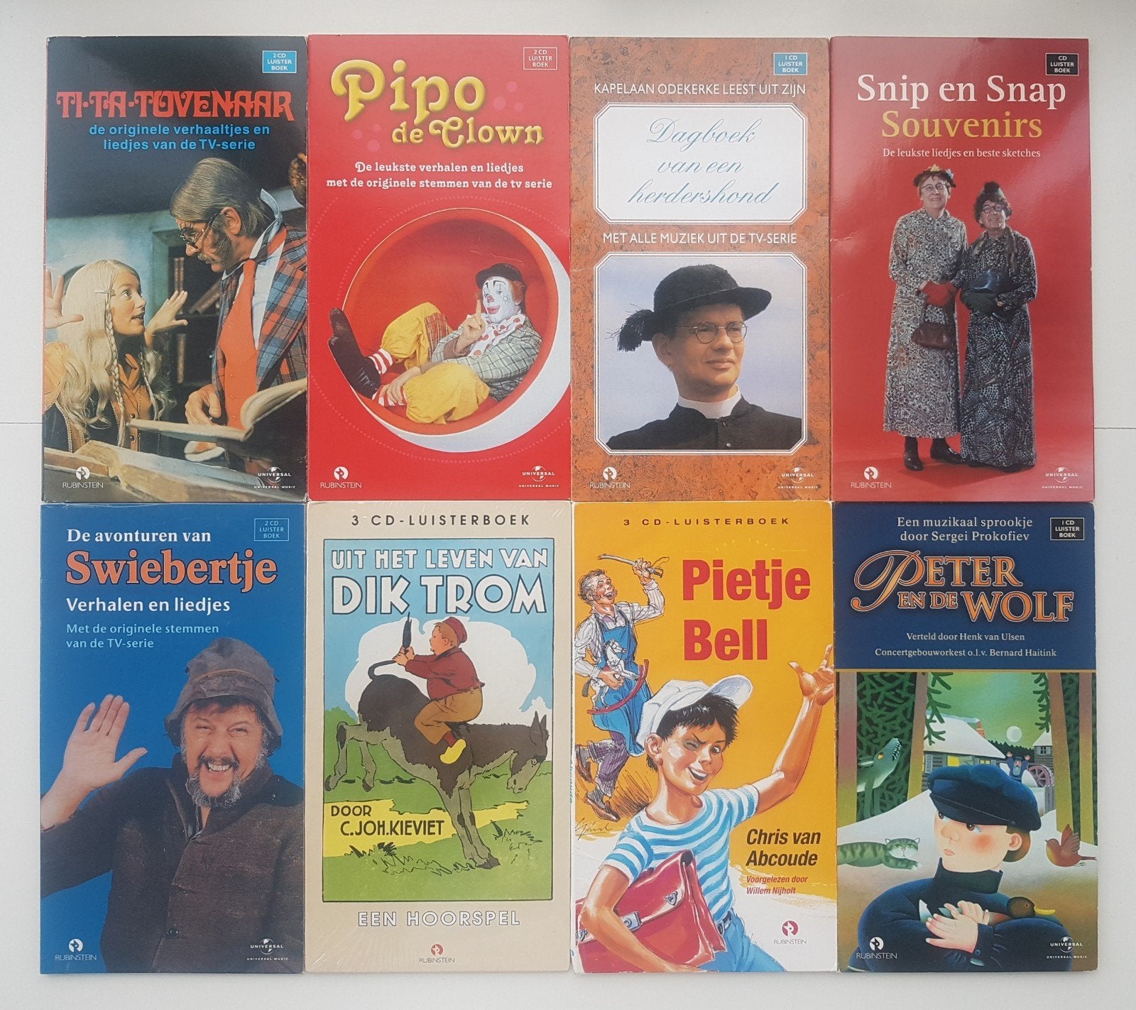 8x Luisterboek van Vroeger: Pipo, Tita Tovenaar, Swiebertje, Boeken, Ophalen of Verzenden, Cd