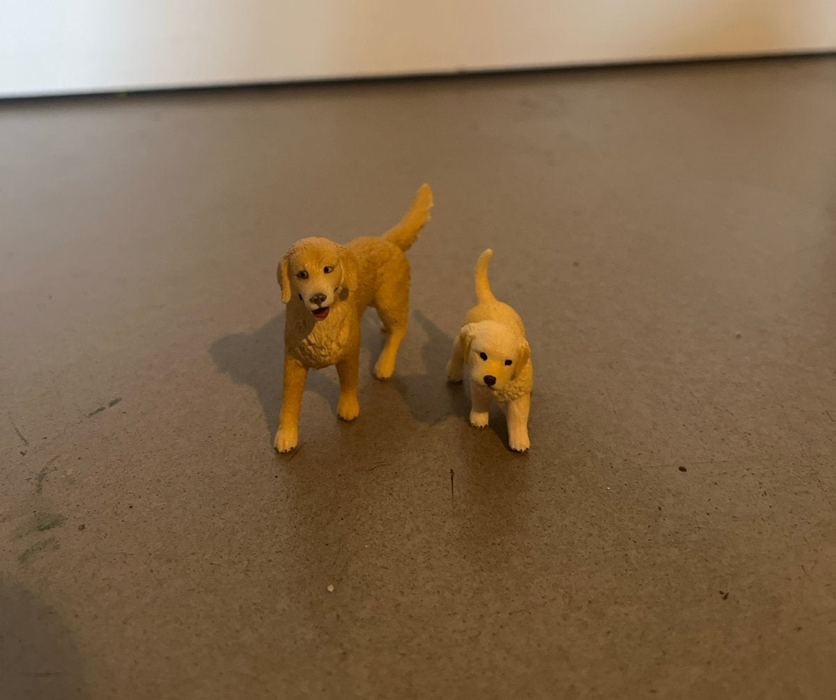 Set van 2 Golden Retriever beeldjes ven schleich, Ophalen of Verzenden, Gebruikt