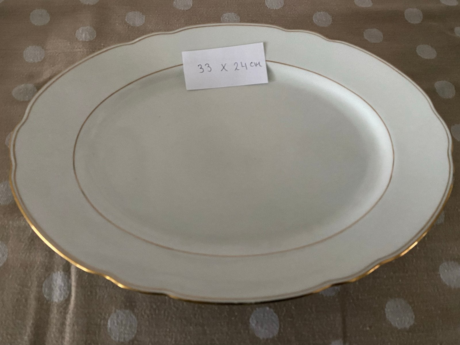Set ovale schalen met gouden rand in verschillende maten, Antiek en Kunst, Ophalen of Verzenden
