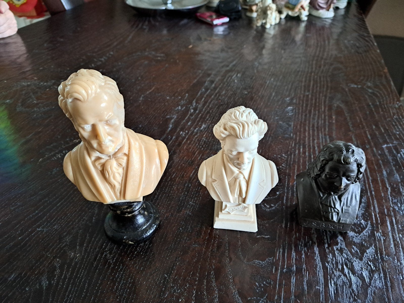 3 vintage bustes klassieke componisten – Chopin & Bach, Verzamelen, Beelden en Beeldjes, Ophalen