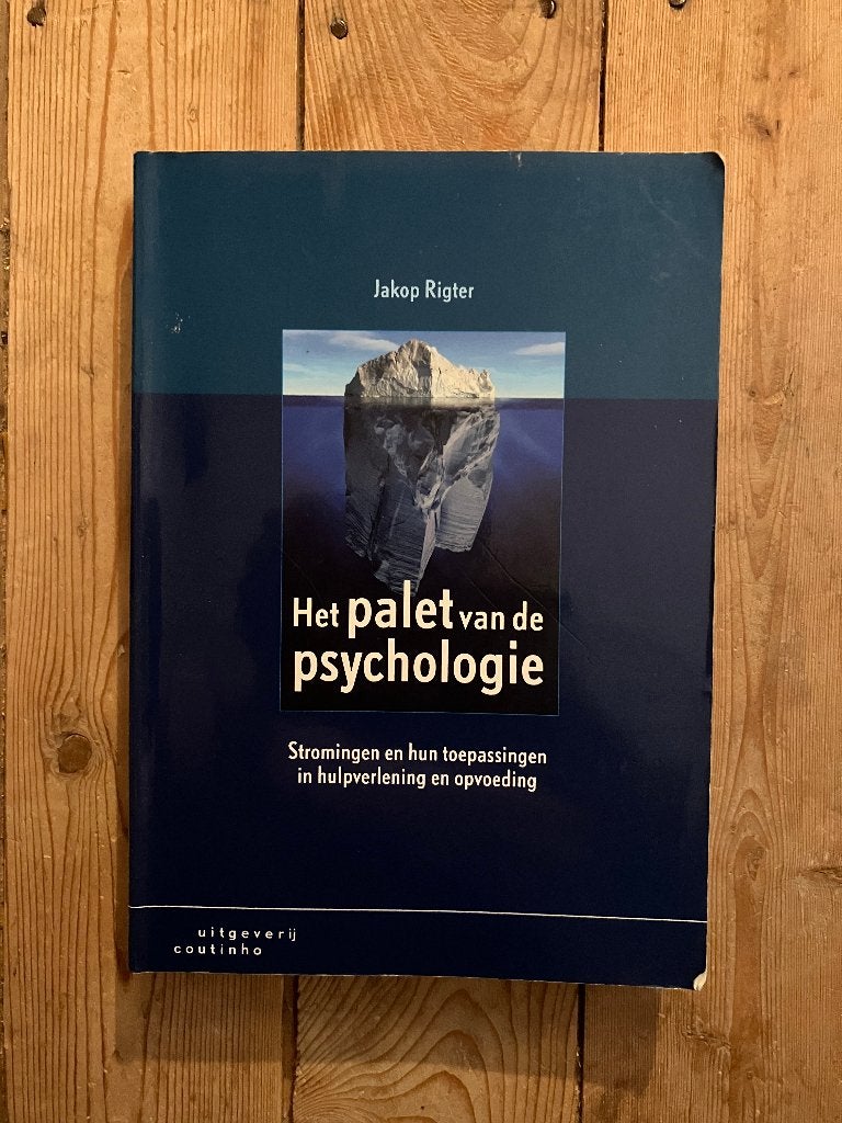 Het palet van de psychologie, Ophalen of Verzenden, Zo goed als nieuw, Overige onderwerpen, Jakop Rigter