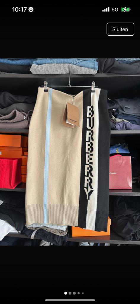 Burberry rok maat L, Ophalen of Verzenden, Zo goed als nieuw, Zwart, Boven de knie