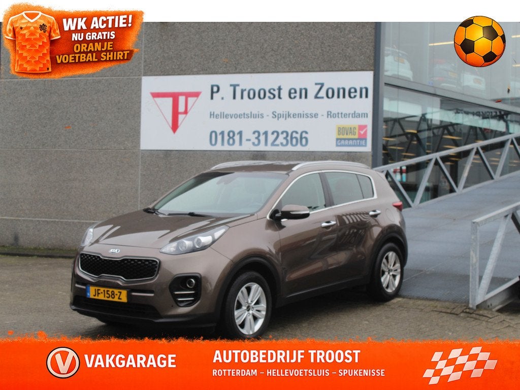 Kia Sportage 1.6 GDI First Edition Trekhaak/Navigatie/Achter, Voorwielaandrijving, Gebruikt, 4 cilinders, Bruin