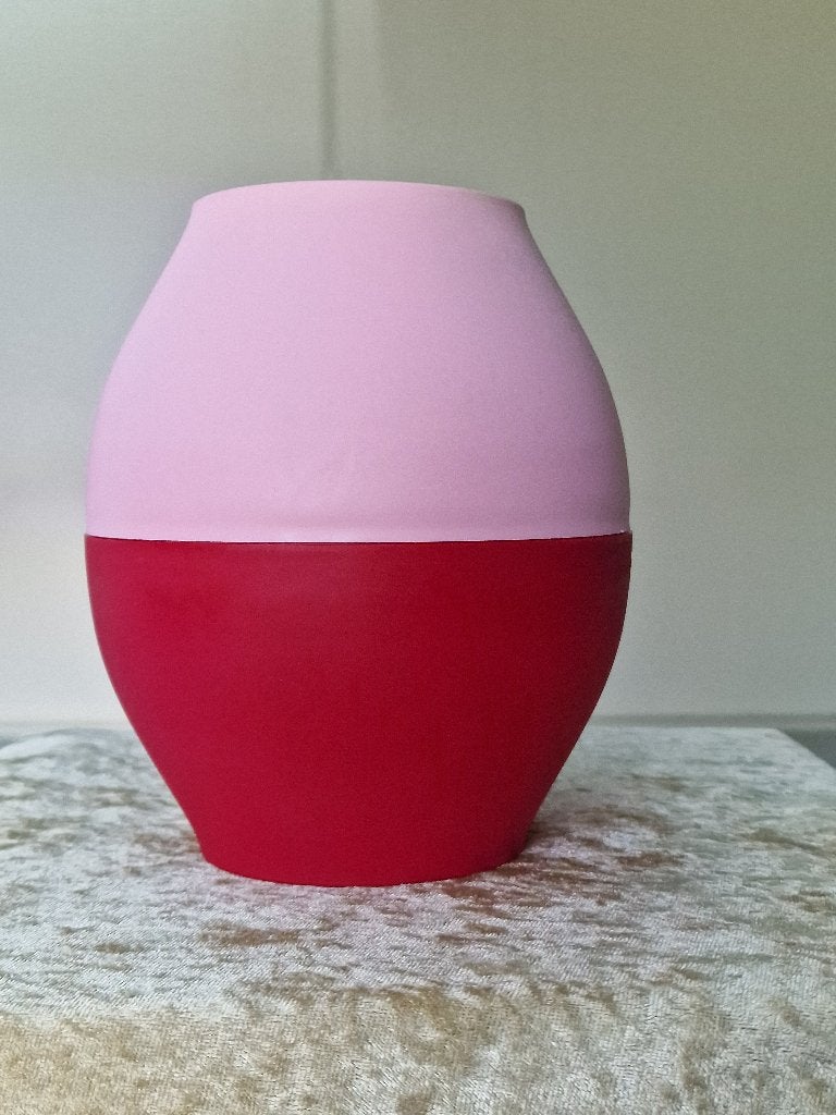 Clayrton’s Diabol’o Vaas Anti-Omval Roze 17,6cm, Huis en Inrichting, Woonaccessoires | Vazen, Ophalen of Verzenden, Roze, Kunststof