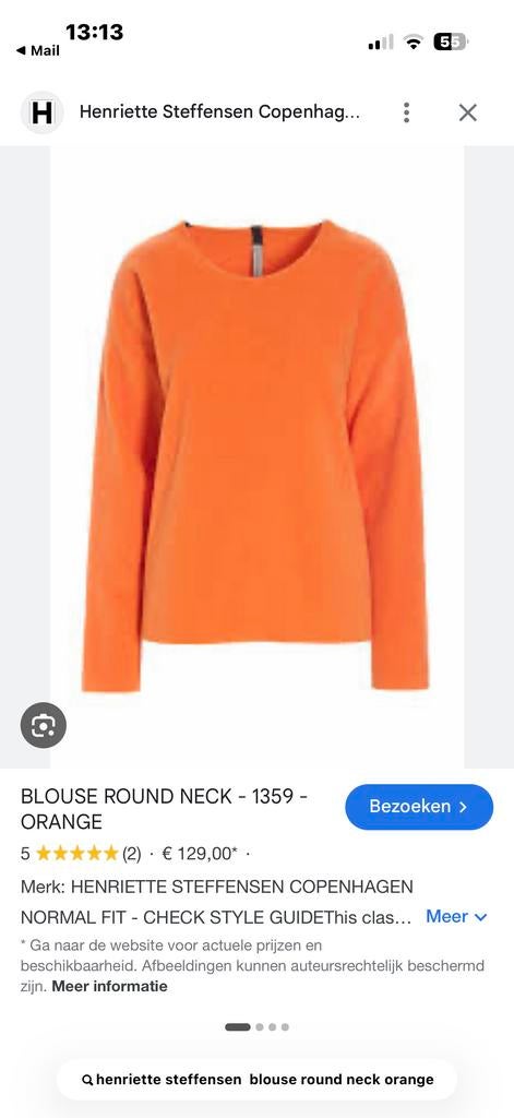 Henriette Steffensen Copenhagen fleece trui oranje, Ophalen of Verzenden, Nieuw, Maat 46/48 (XL) of groter, Oranje
