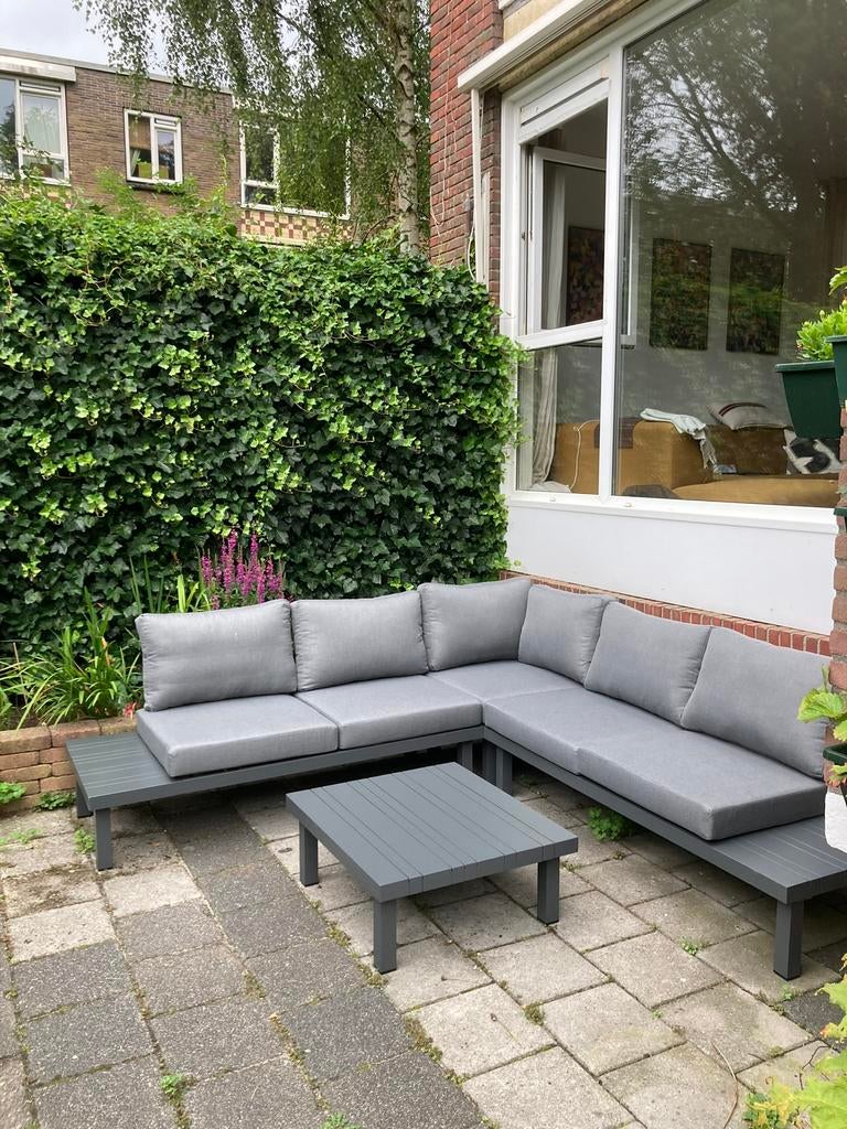 Loungebank Central Park Praxis als nieuw!, Tuin en Terras, Ophalen, 5 zitplaatsen, Aluminium, Zo goed als nieuw