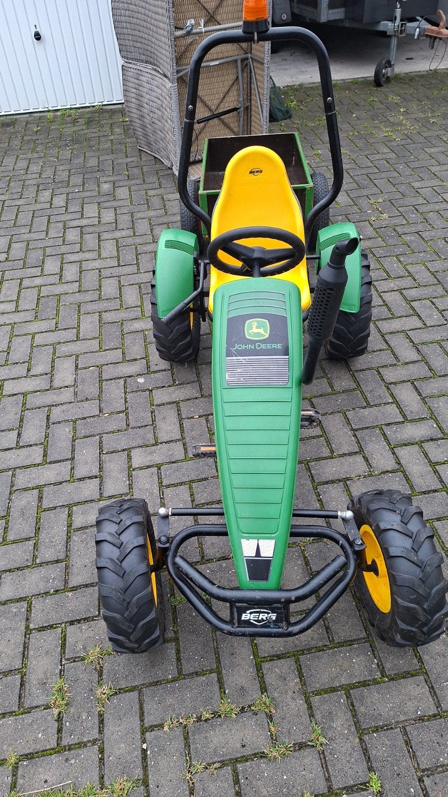 john deere  met trap onder steuning kar en achter zitje, Kinderen en Baby's, Ophalen, Gebruikt, Berg, Duozit