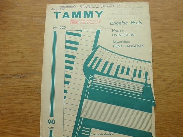 Tammy - .bew.henk langerak no 225, Ophalen of Verzenden, Gebruikt, Artiest of Componist, Populair