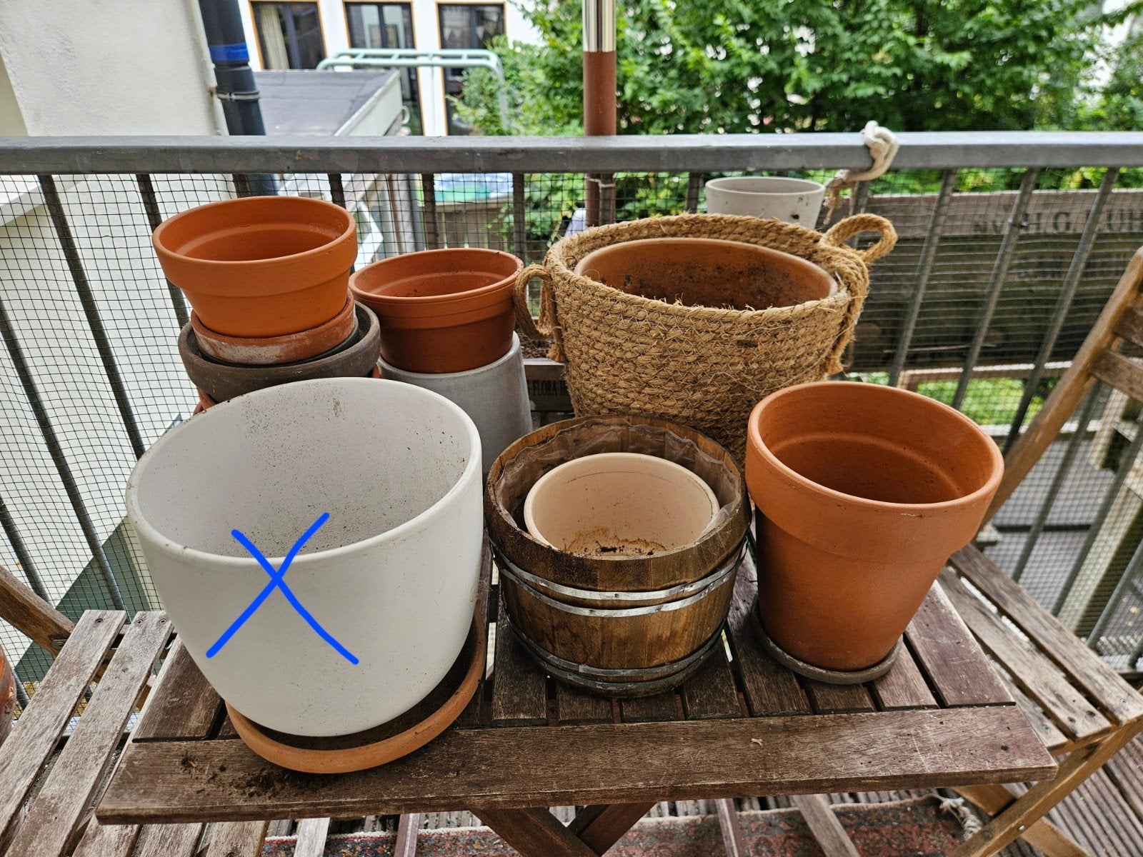Diverse plantenpotten: terracotta, keramiek, hout, Tuin en Terras, Rond, Nieuw, Ophalen of Verzenden, Binnen