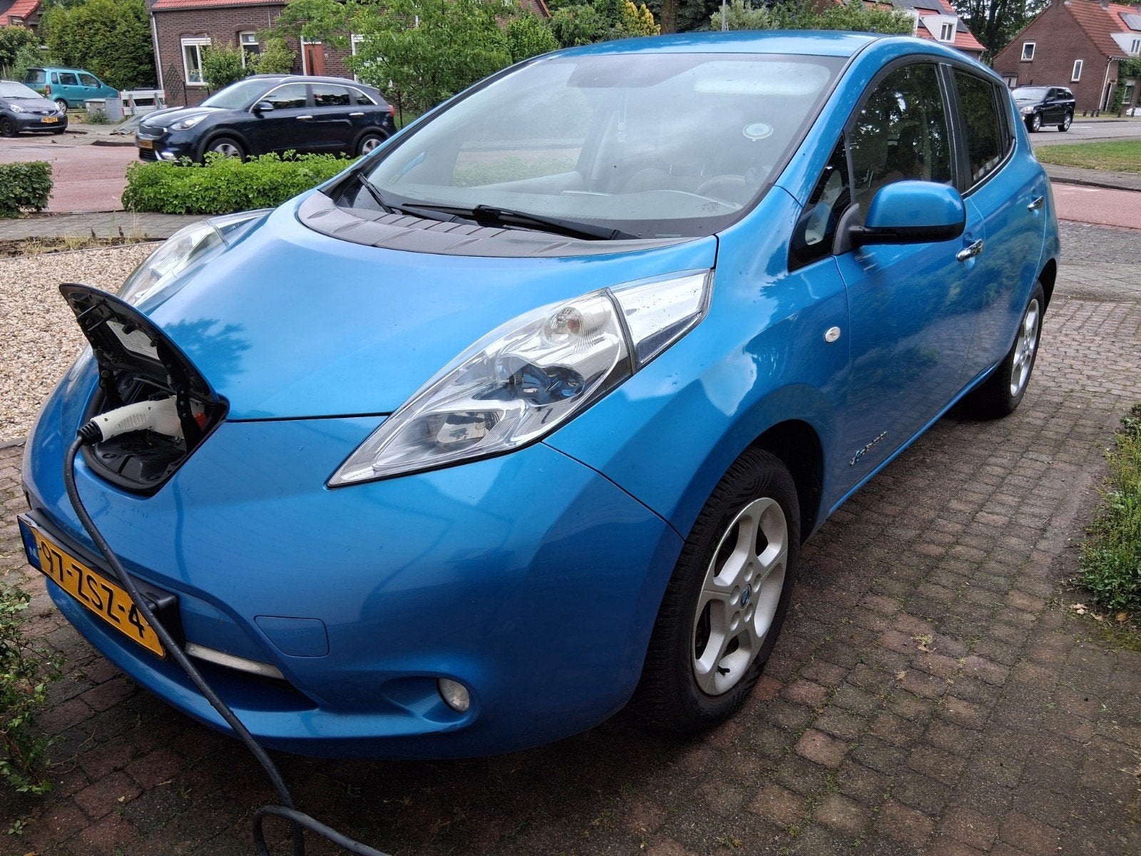 Nissan Leaf 24kwh, Auto's, Nissan, Stof, Stoelverwarming, Blauw, Origineel Nederlands