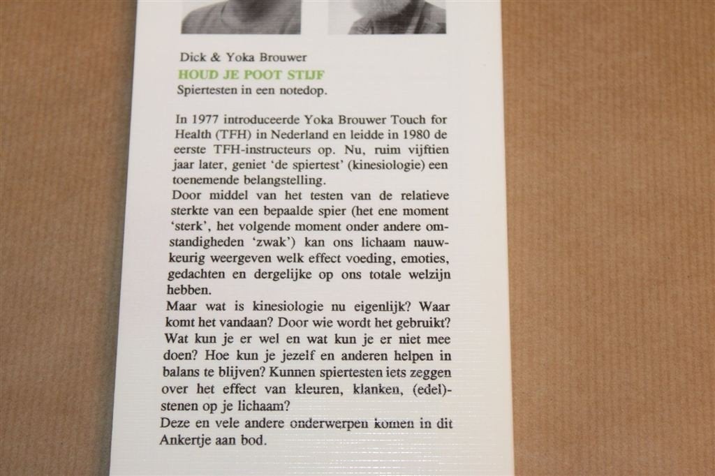 Houd je Poot Stijf — Spiertesten in een Notedop, Ankertjes, Ophalen of Verzenden, Gelezen, Overige onderwerpen, Achtergrond en Informatie