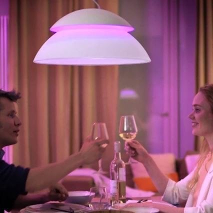Philips Hue Dimbare hanglamp Hue BEYOND, Ophalen, Meerkleurig, Dimbaar, Glas