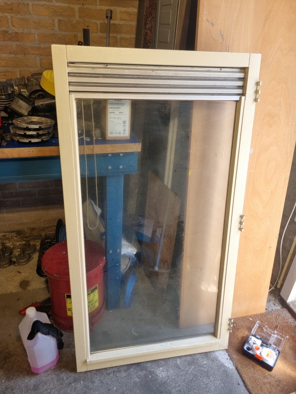Los hardhouten klapraam 78x142,5, Gebruikt, Raamkozijn, Hout, Ophalen