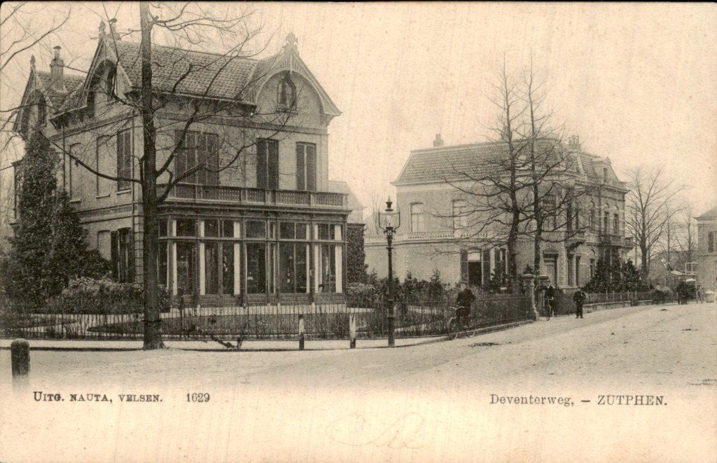 Zutphen - Deventerweg - Huizen, Ophalen of Verzenden, Voor 1920, Gelopen, Gelderland