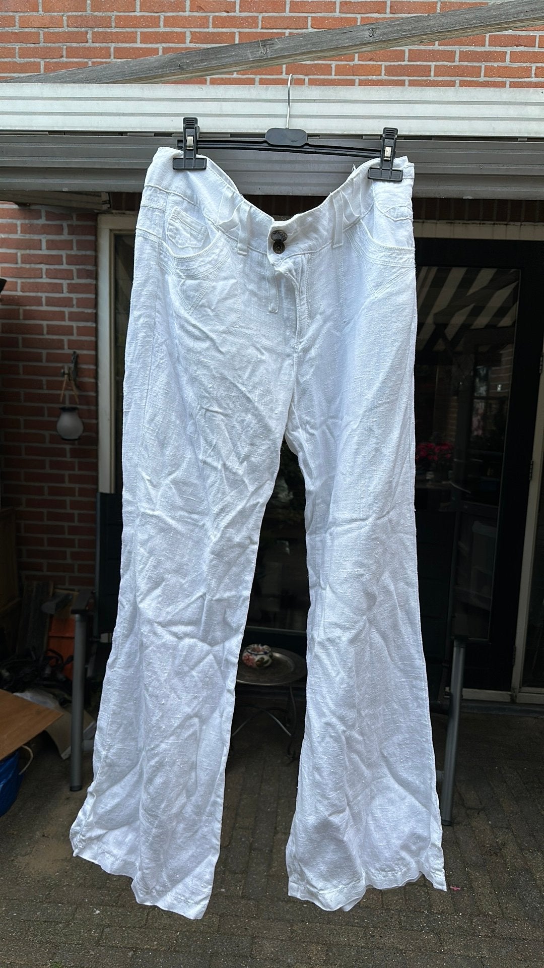 D-lite linnen broek, Kleding | Dames, Wit, Maat 42/44 (L), Ophalen of Verzenden, Lang