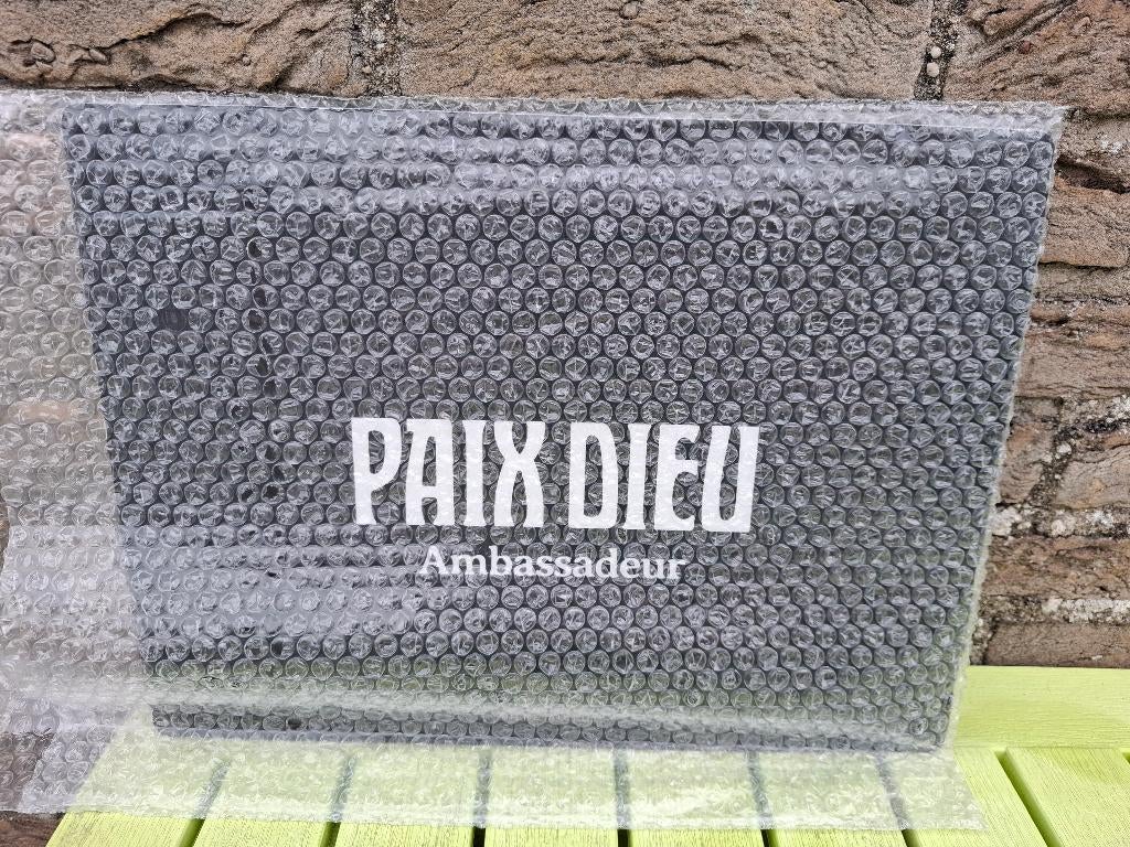 Reclamebord Paix Dieu bier (Ambassadeursbord), Ophalen of Verzenden, Nieuw, Reclamebord, Plaat of Schild, Overige merken