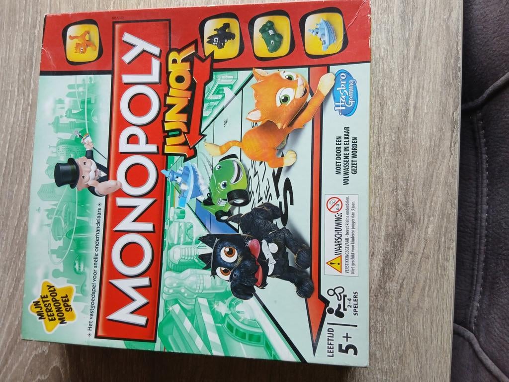 Monopoly  junior, Drie of vier spelers, Ophalen, Gebruikt, Hasbro