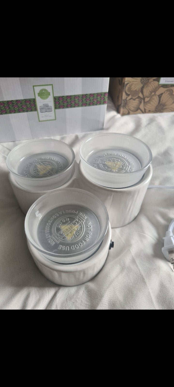 Scentsy Warmer Witte Accord, Geurverspreider, Nieuw, Ophalen of Verzenden, Glas