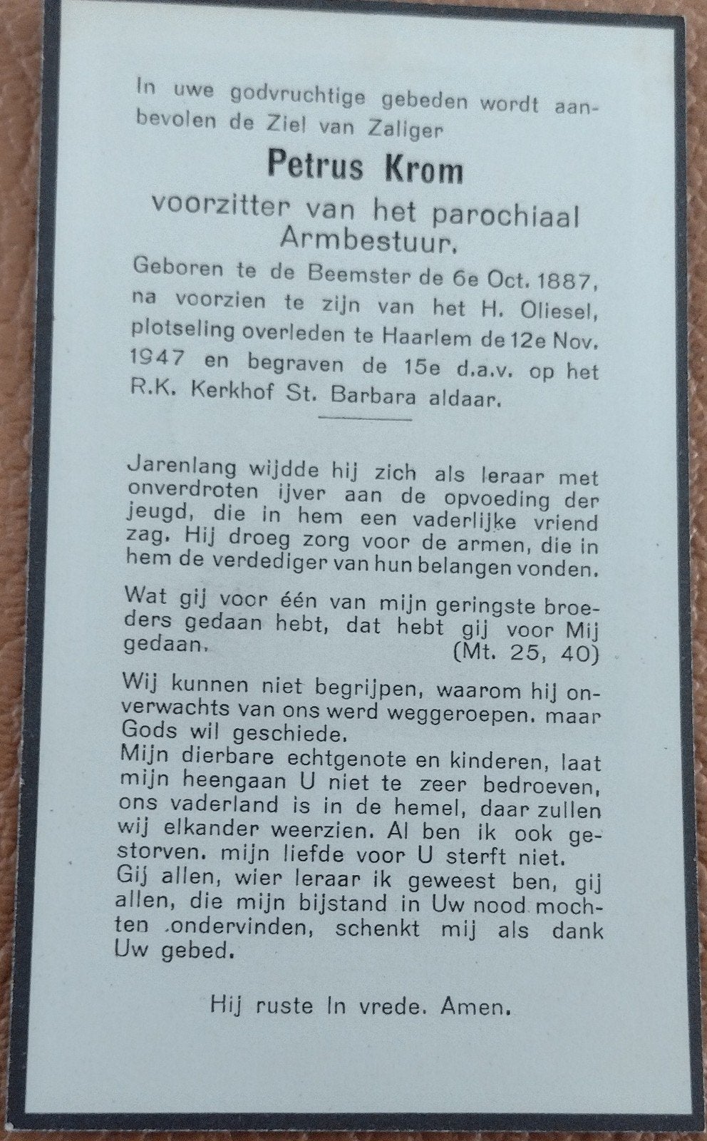Petrus krom Haarlem 1944, Ophalen of Verzenden