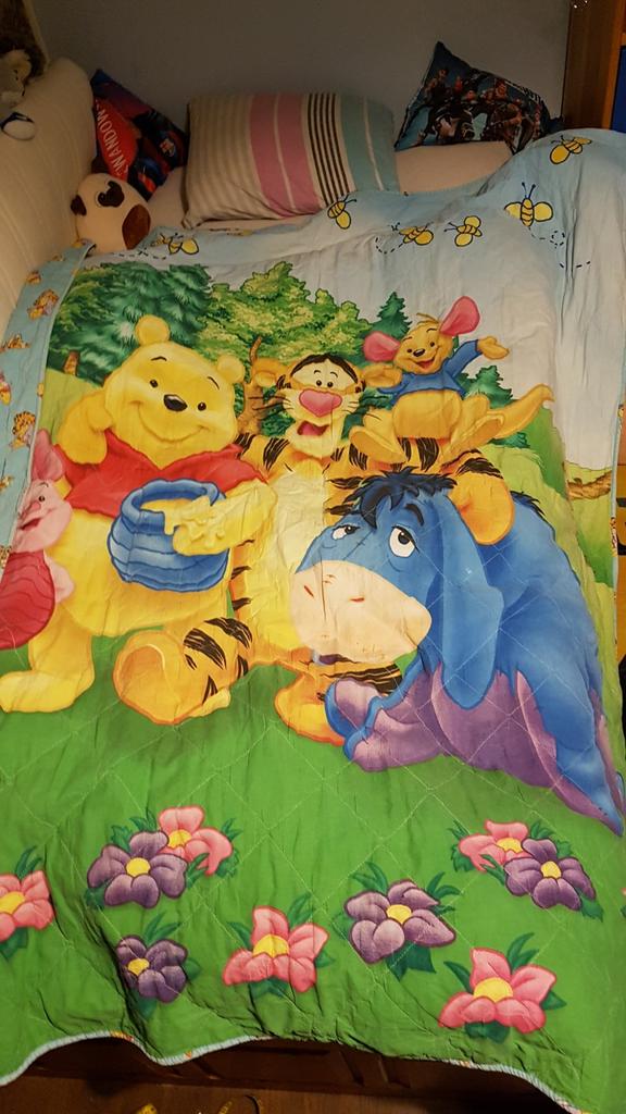 Dekken Disney Winnie de Pooh 180 x 200, Ophalen of Verzenden, Wit, Jongetje of Meisje, Dekbedovertrek