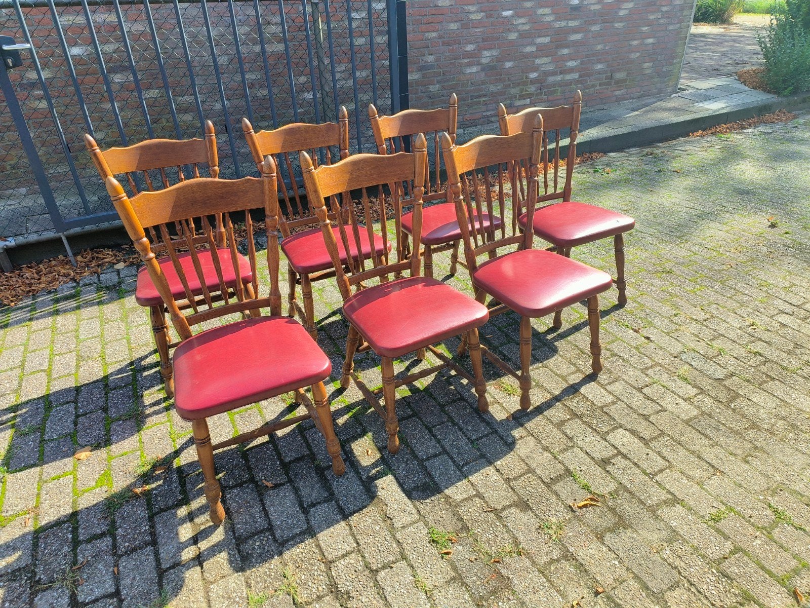 7 oude gebruikte vintage retro stoelen, Huis en Inrichting, Stoelen, Ophalen of Verzenden, Gebruikt, Vijf, Zes of meer stoelen