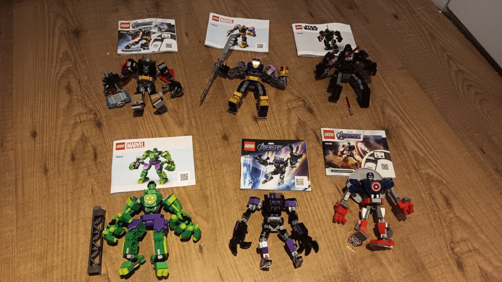 6x Lego Marvel Mech, Ophalen of Verzenden, Zo goed als nieuw, Complete set, Lego