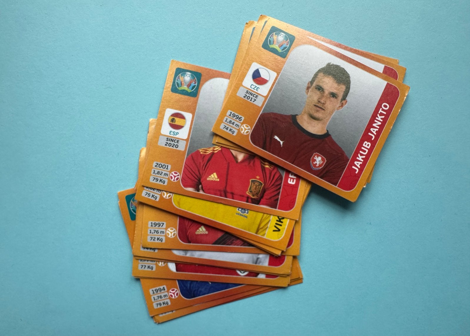 19 Panini UEFA Euro 2020 Tournament Edition Plaatjes (set), Ophalen of Verzenden, Gebruikt, Meerdere plaatjes
