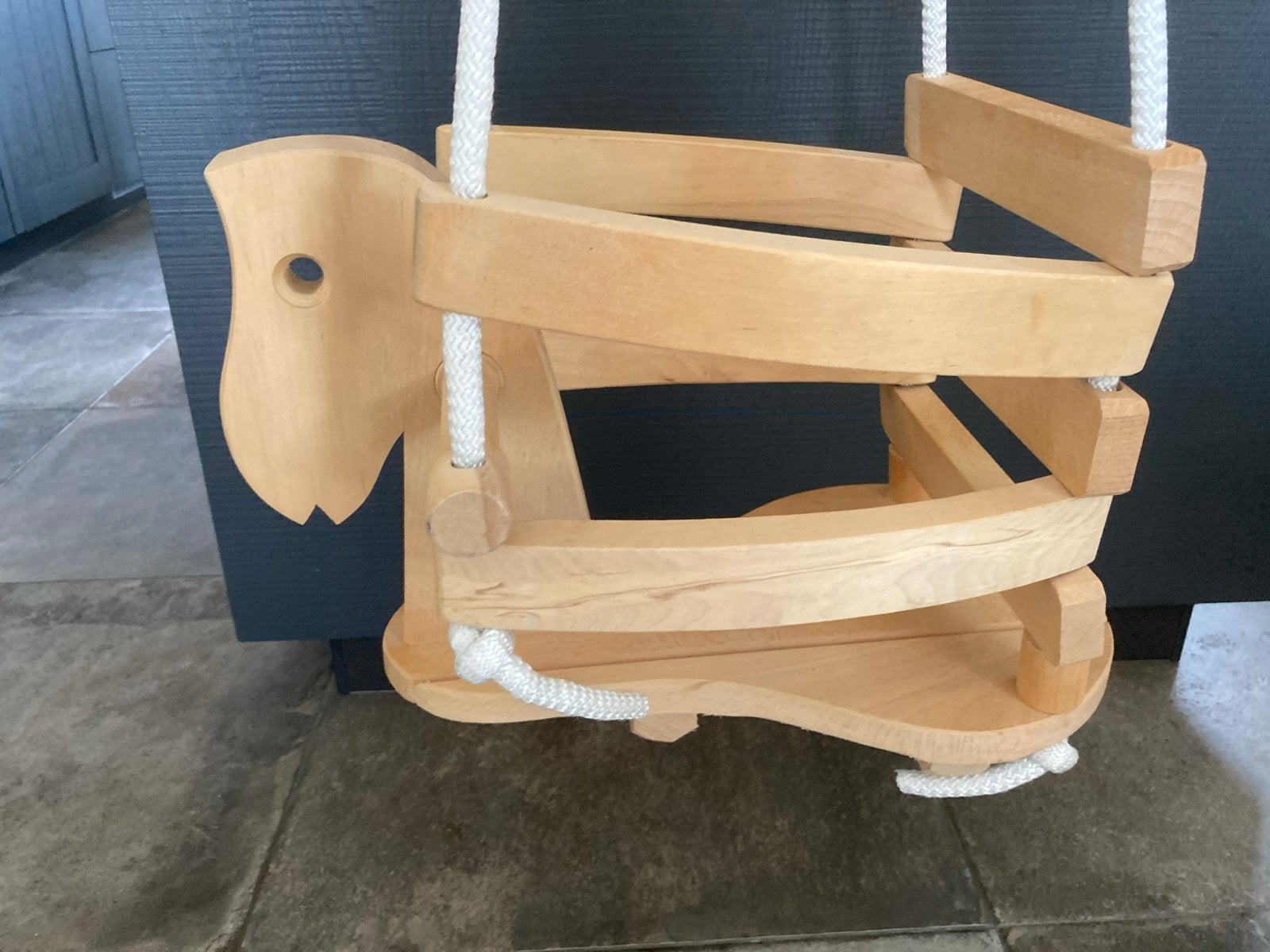 Houten Kinderschommel Paard - Veilig en Duurzaam Speelplezie, Ophalen of Verzenden, Zo goed als nieuw, Overige typen