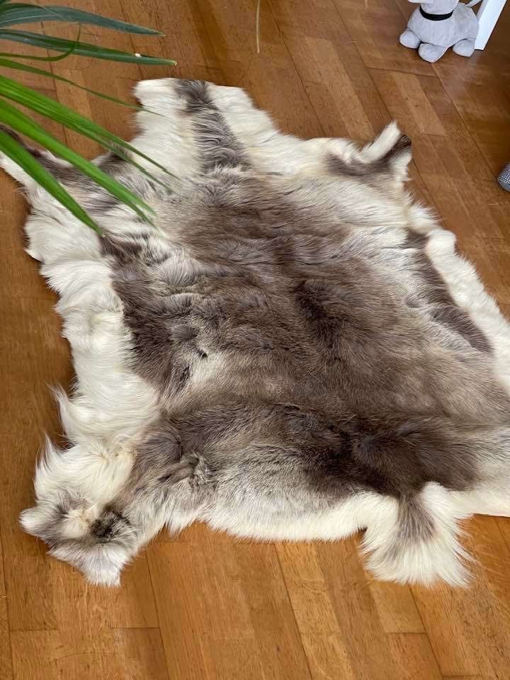 Vintage Dierenhuid vloerkleed in verschillende tinten Top!, Huis en Inrichting, Crème, Vintage, Ophalen of Verzenden, Zo goed als nieuw