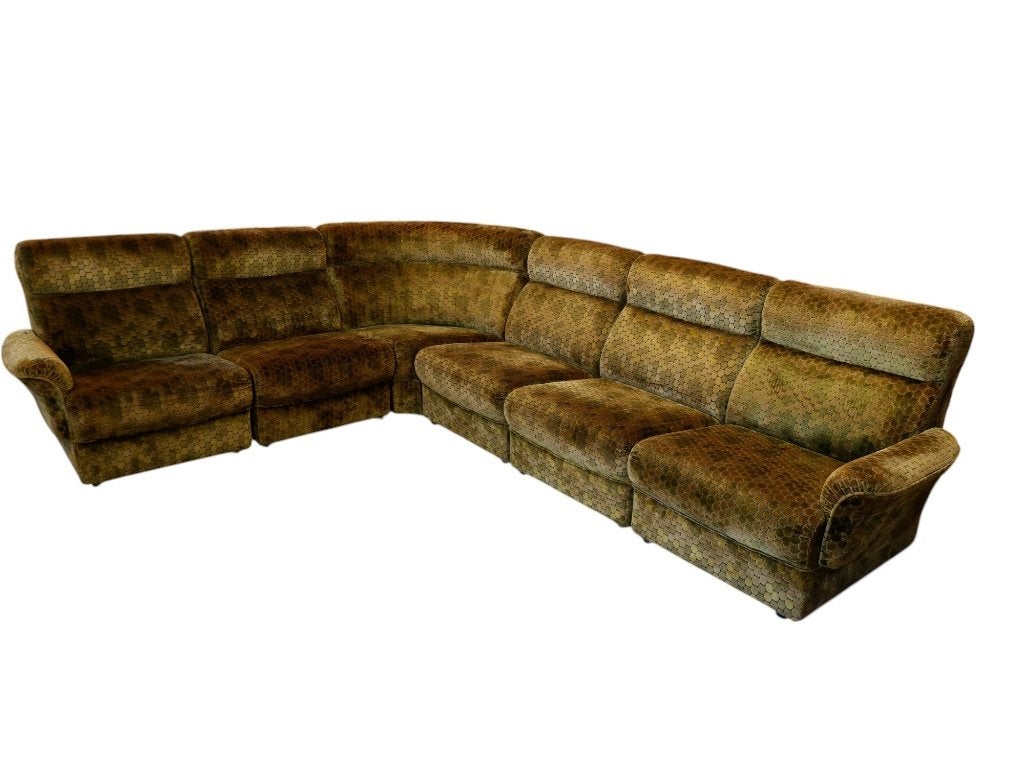 Vintage Modulaire Hoekbank, Jaren 70, Huis en Inrichting, Ophalen, 250 tot 300 cm, Gebruikt, Overige maten