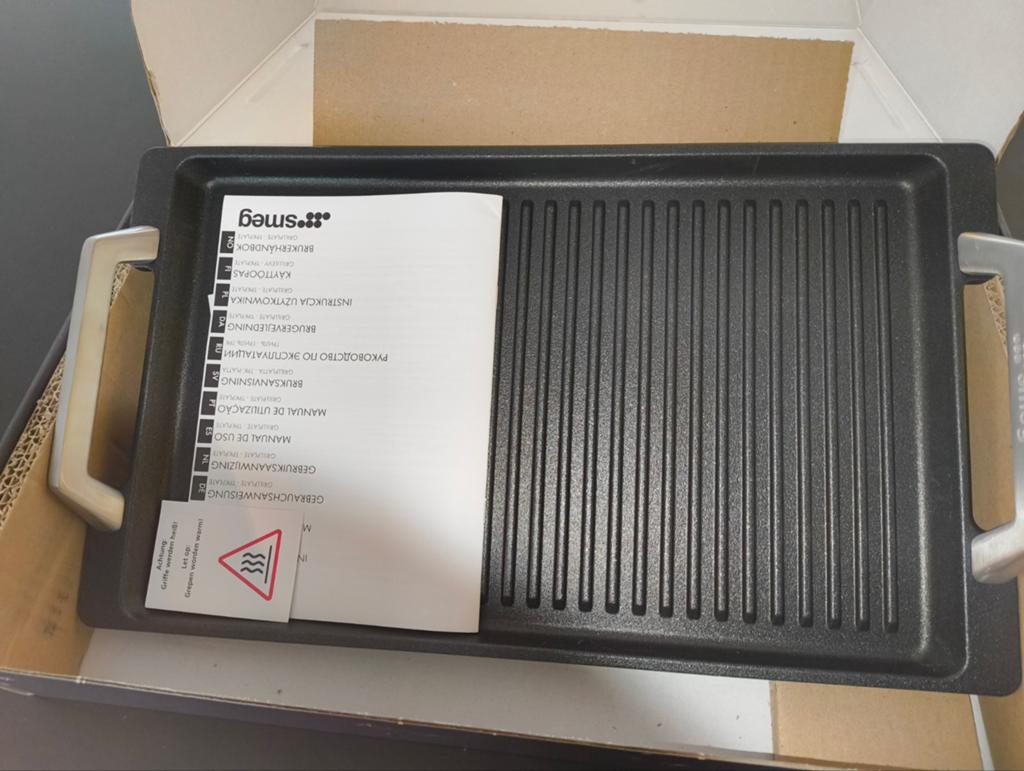 Smeg Grillplaat - Nieuw in doos, Ophalen of Verzenden, Nieuw, Tafelgrill