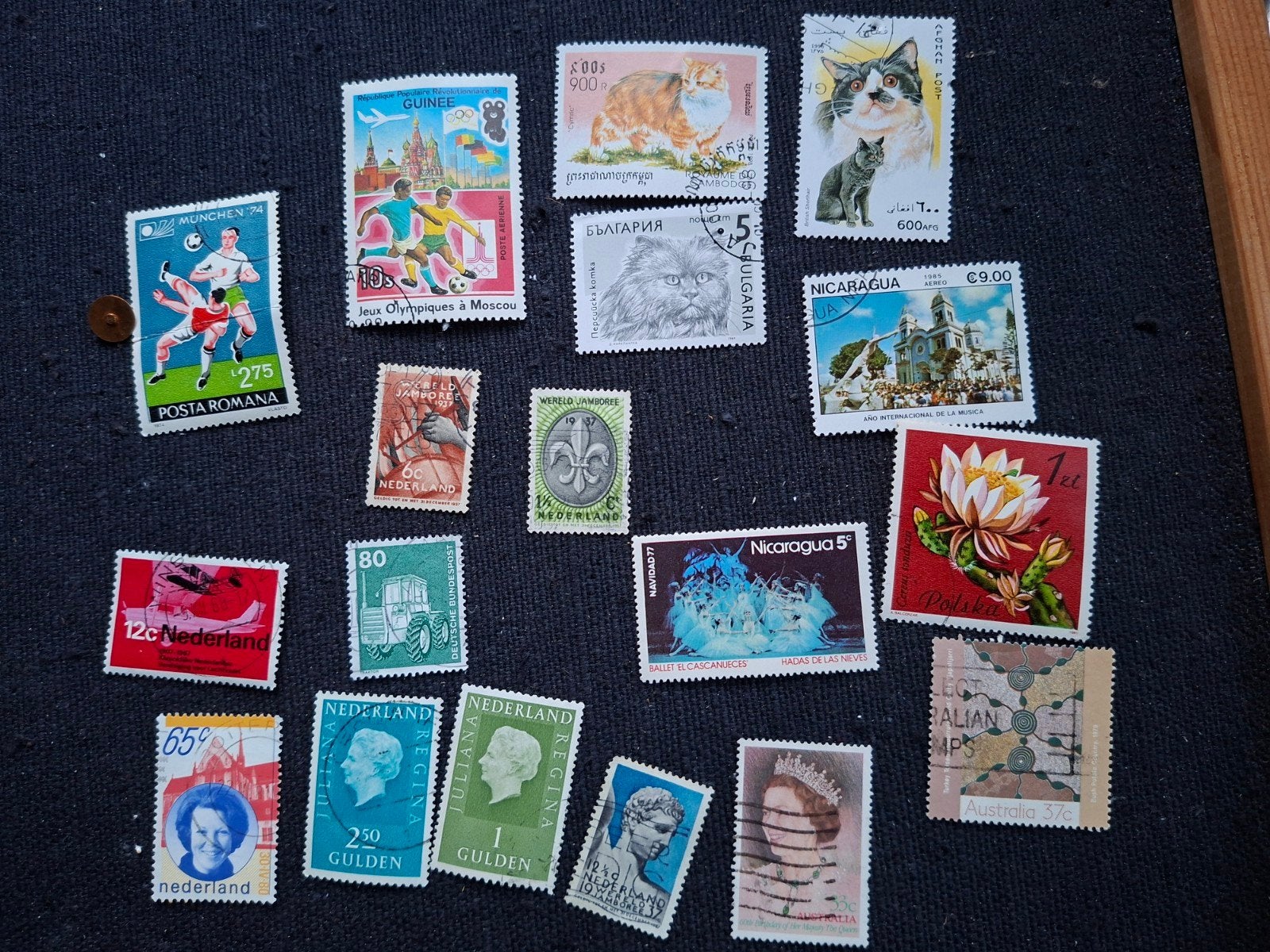 Diverse oude postzegels. Wereld jamboree, Cambodja nicaragua, Postzegels en Munten, Ophalen, Buitenland