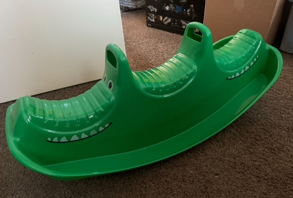 Dantoy BIOplastic Stabiele Wip met 3 zitplaatsen – Krokodil, Ophalen, Gebruikt