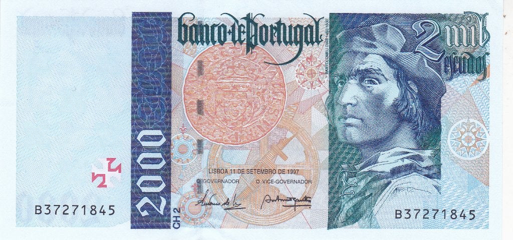 BANCO PORTUGAL 1997 PRACHTIG / UNC 2000 ESCUDOS, Ophalen of Verzenden, Overige landen