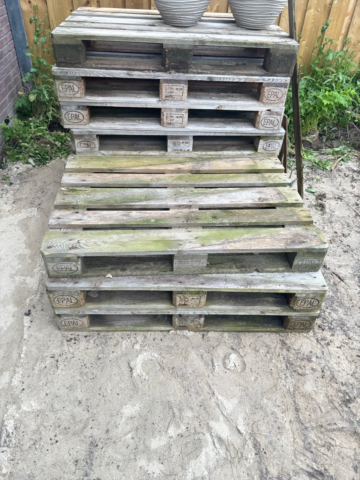 10 gebruikte Europallets - ideaal voor tuinmeubelen, Ophalen, Gebruikt