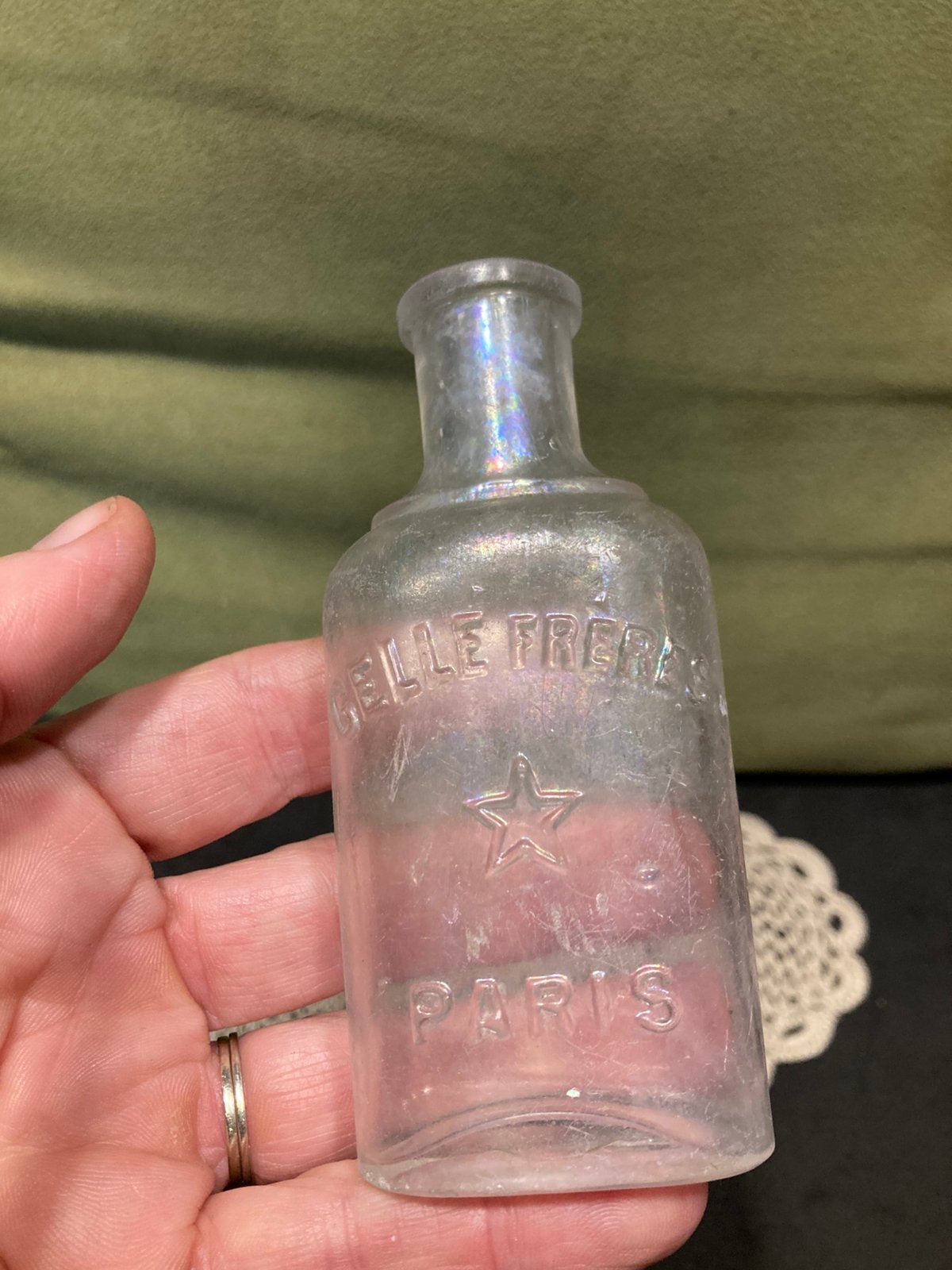 Vintage parfumflesje Gelle Paris (231025), Ophalen of Verzenden