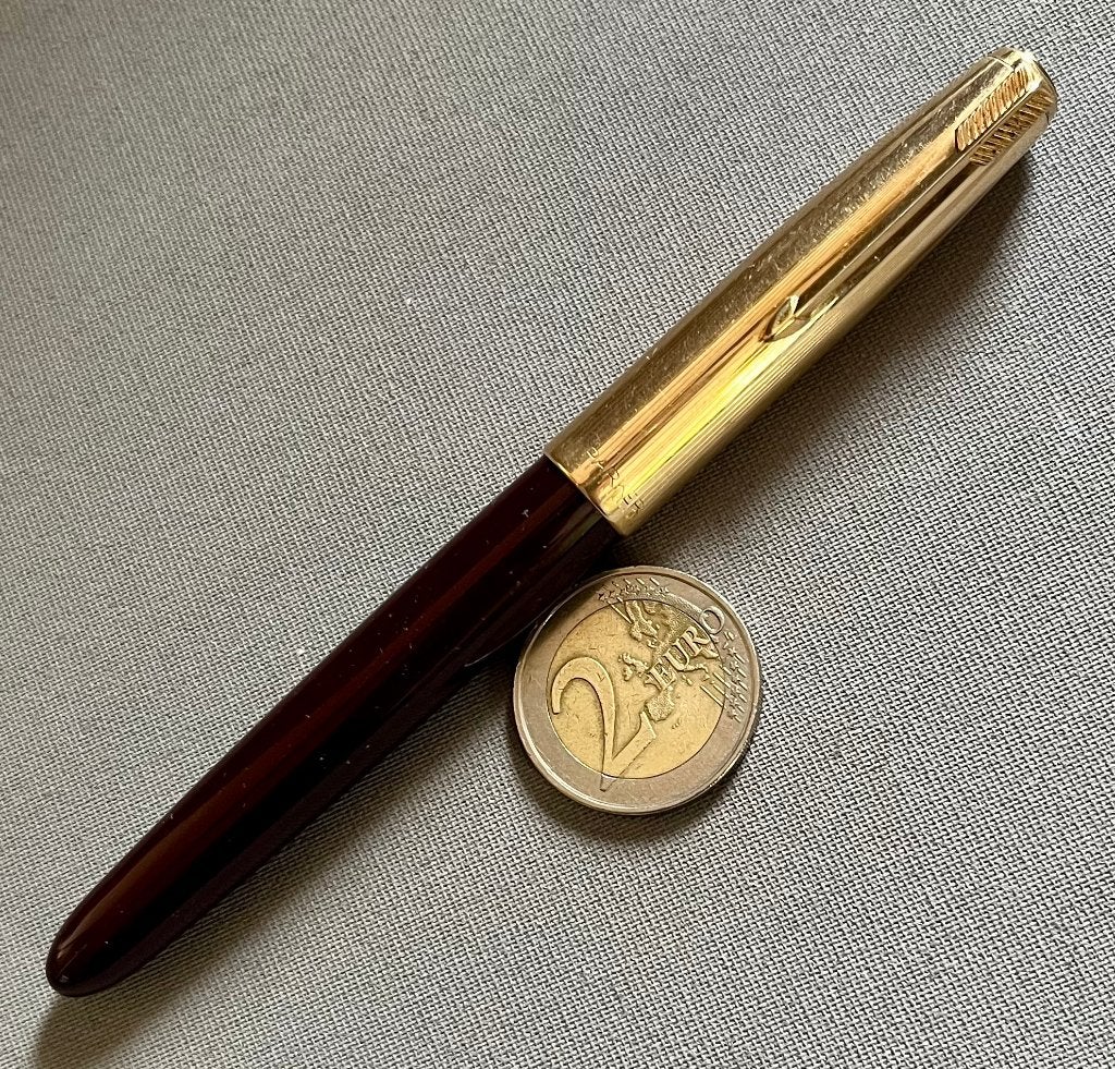Vintage Parker '51' Vulpen 1/10 12K Gold Filled Dop, Werkend, Verzamelen, Ophalen of Verzenden, Gebruikt, Vulpen, Parker