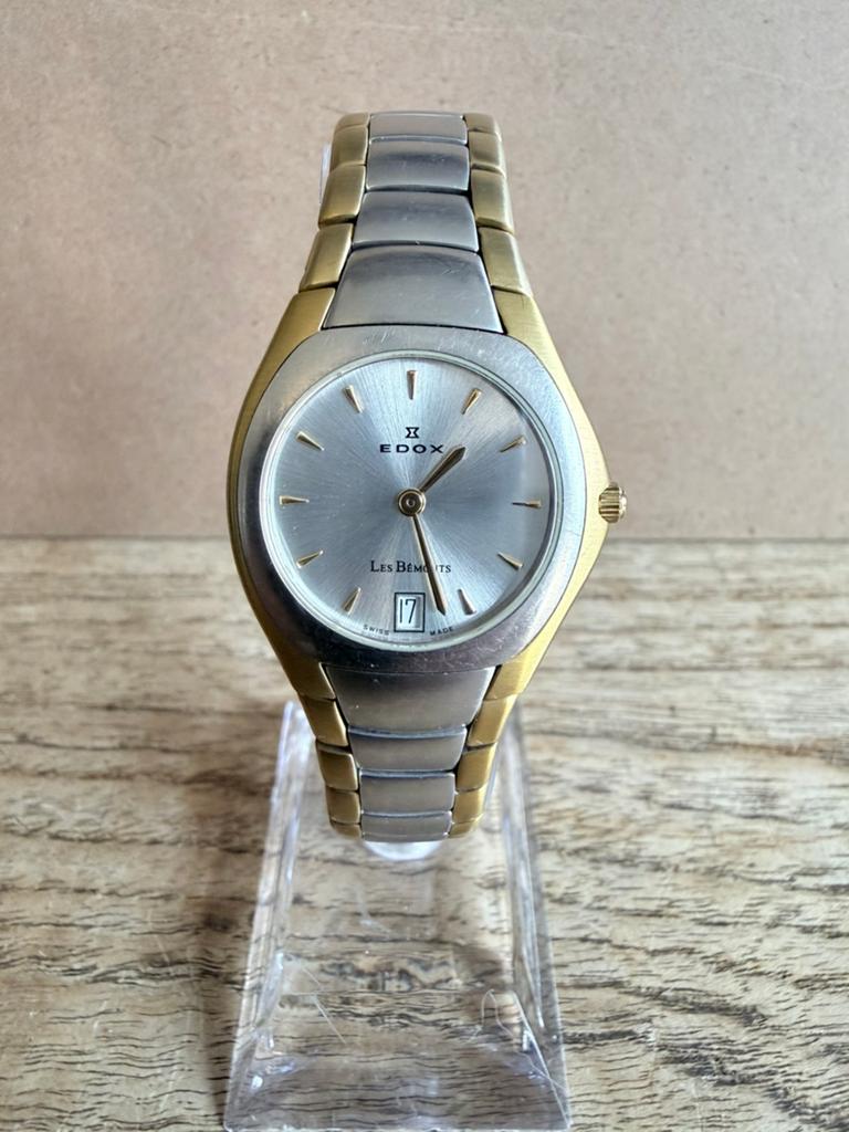 Edox vintage dames horloge te koop., Overige merken, Staal, Staal, Polshorloge