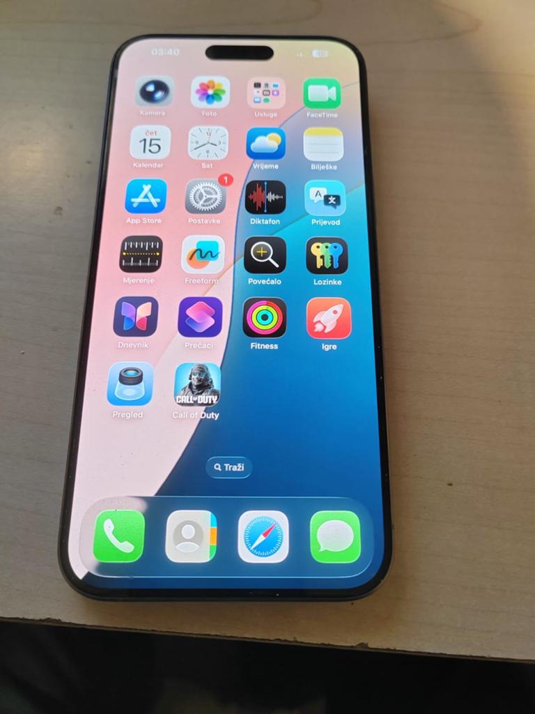Iphone 15 pro max 256 GB, Zwart, IPhone 15 Pro Max, Zo goed als nieuw, Zonder simlock