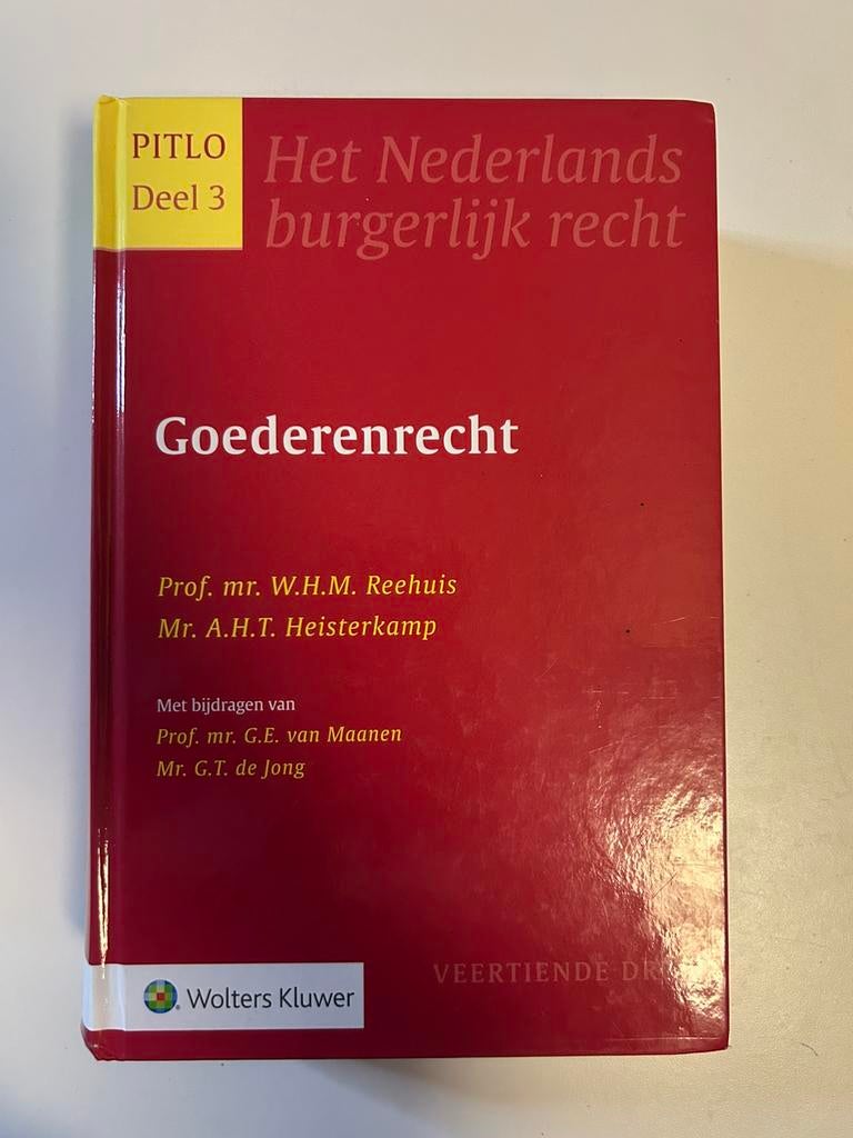 Pitlo 3 - Goederenrecht, Ophalen of Verzenden, Zo goed als nieuw, Natuurwetenschap