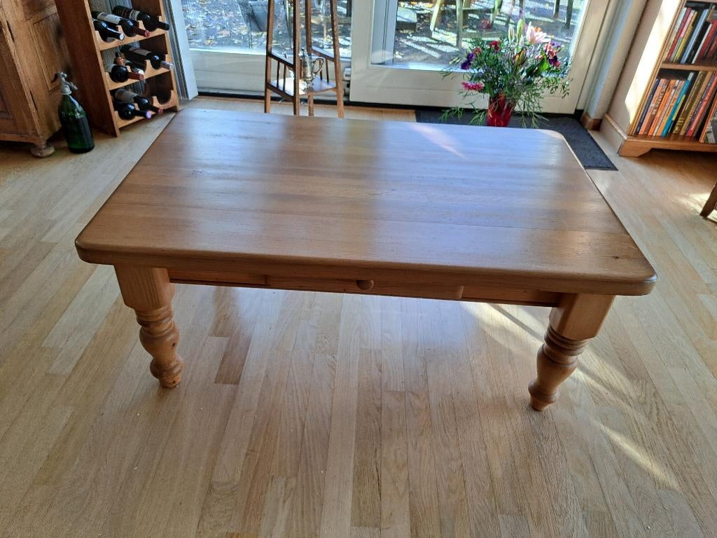 grenen salontafel, Huis en Inrichting, Tafels | Salontafels, Ophalen, Gebruikt, 100 tot 150 cm, 150 tot 200 cm