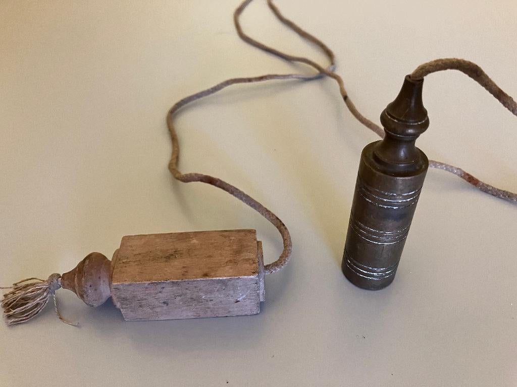 Authentiek koperen schietlood paslood richtlood, Ophalen of Verzenden