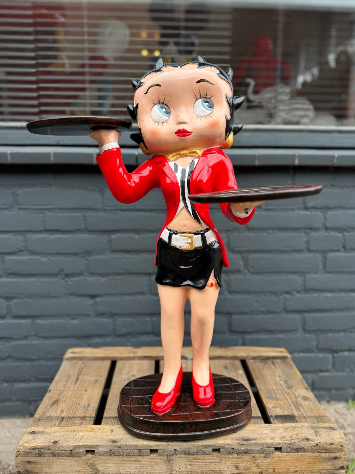 Betty Boop Beeld - Dienblad Houder - Decoratie, Verzamelen, Beelden en Beeldjes, Ophalen, Zo goed als nieuw, Mens