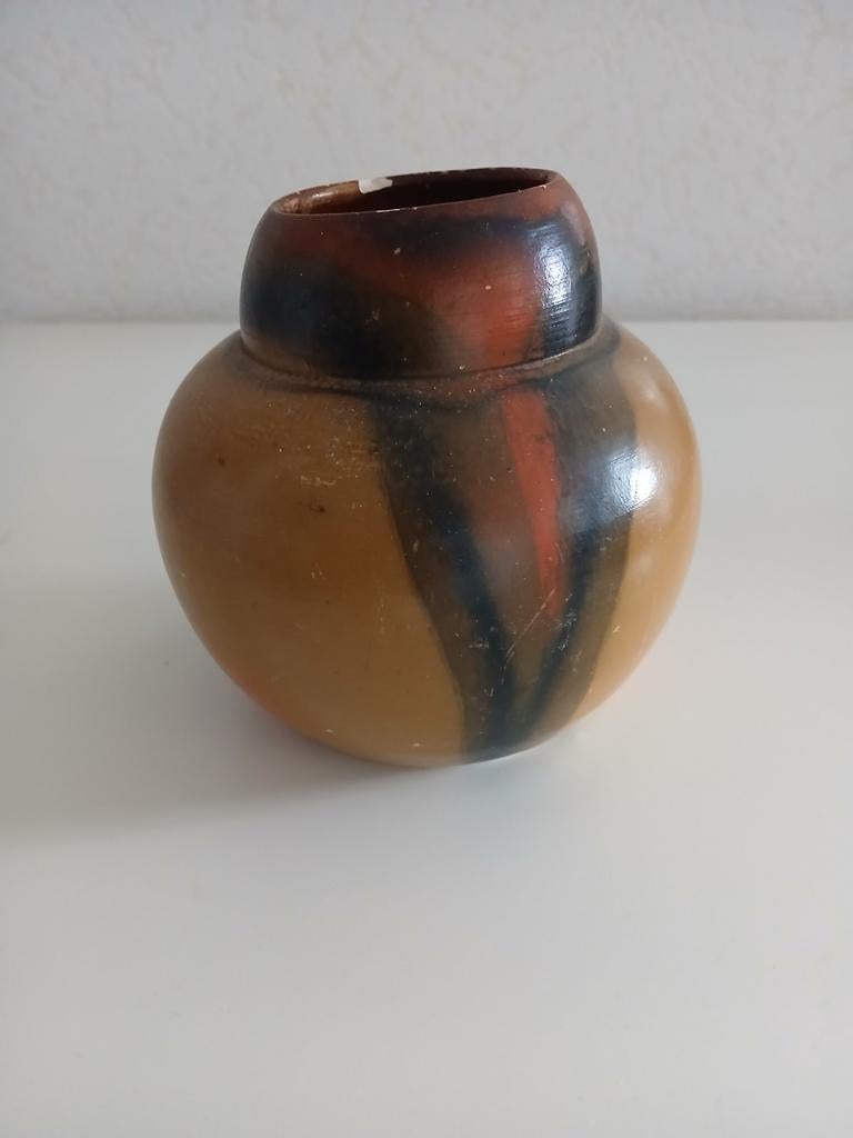 Vaas jaren 30 spuitglazuur, Ophalen of Verzenden