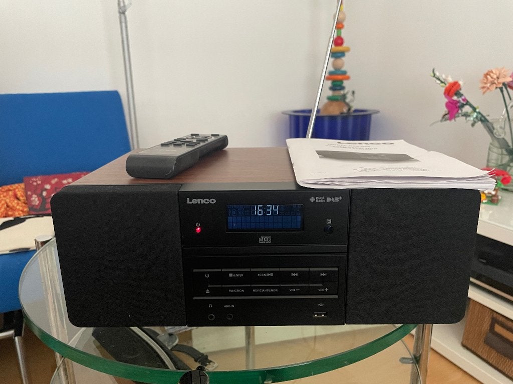 Lenco DAR-050 radio, Ophalen, Zo goed als nieuw, Radio, Met cd-speler