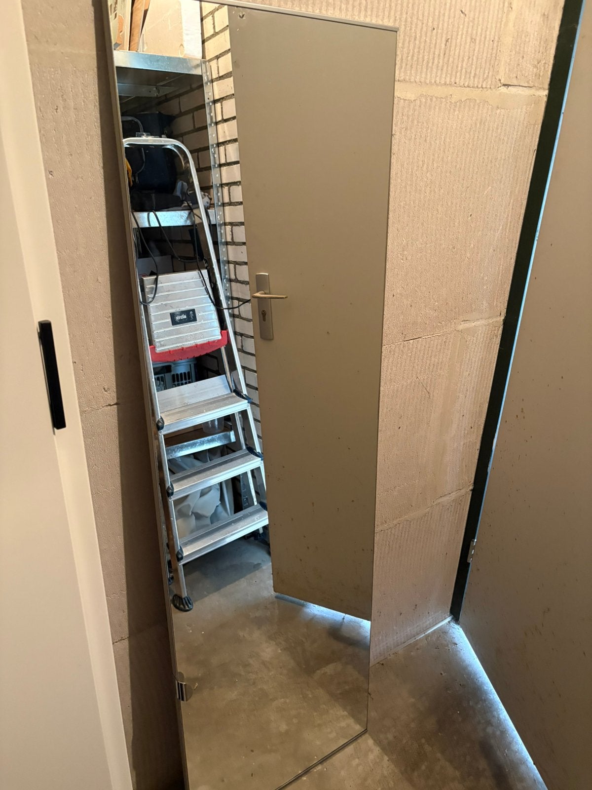 Spiegeldeur pax kast, Ophalen, 200 cm of meer, Zo goed als nieuw, Rechthoekig