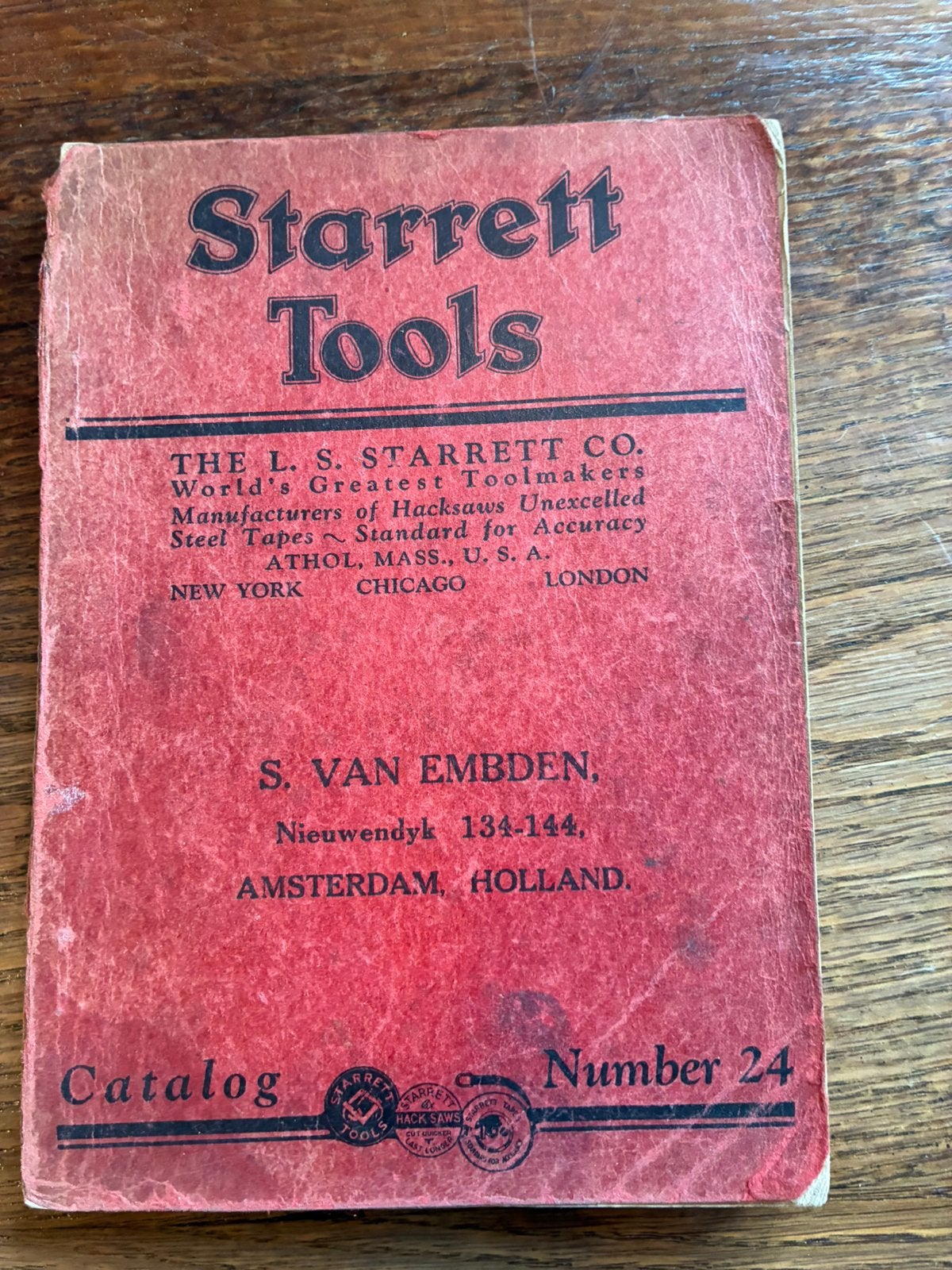 Vintage Starrett Tools Catalogus - Nummer 24 (1927), Ophalen of Verzenden, Gelezen, Catalogus