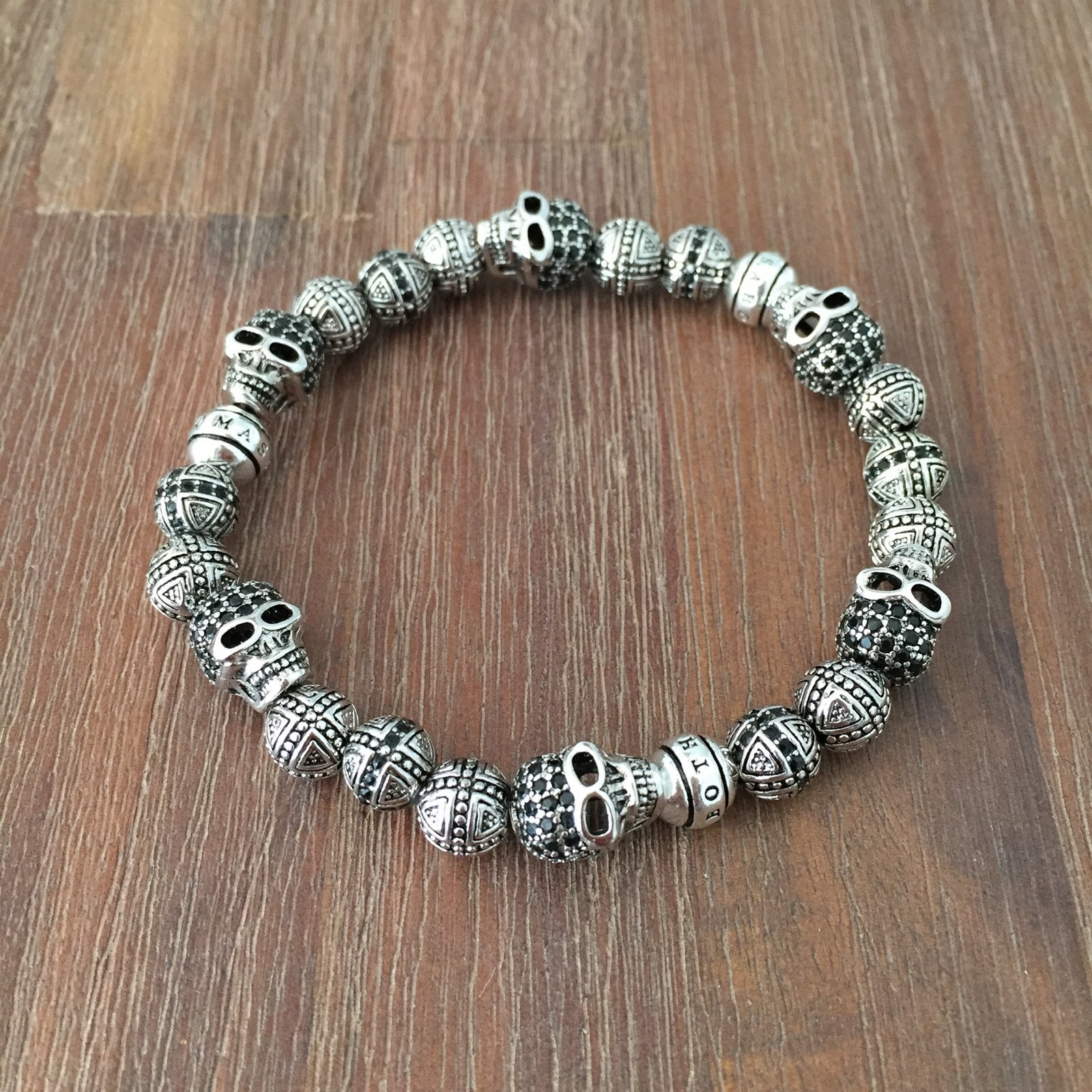 Doodskop kruis cross and skull armbandje 19 cm Thomas Sabo, Ophalen of Verzenden, Zo goed als nieuw