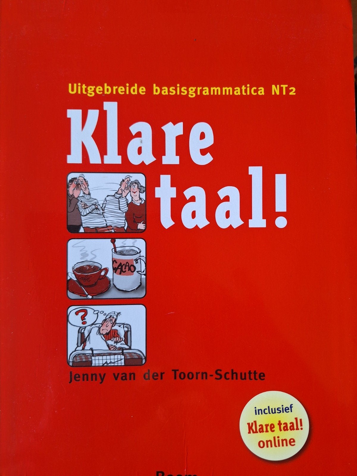 Klare Taal! NT2 basisgrammatica Jenny van der Toorn-schutte, Boeken, Ophalen of Verzenden, Alpha, Zo goed als nieuw, HBO